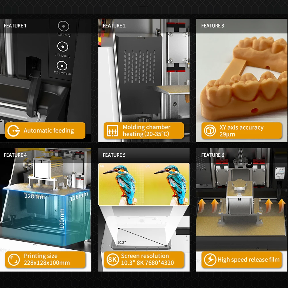 Pionext DJ89 Plus 8K LCD Resin 3D Printer for Beginners - High