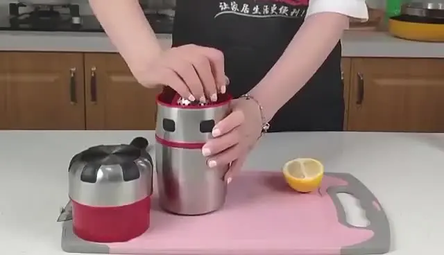 Household manual operated juicer Small kitchen stainless steel presser Hand portable shaking juicer