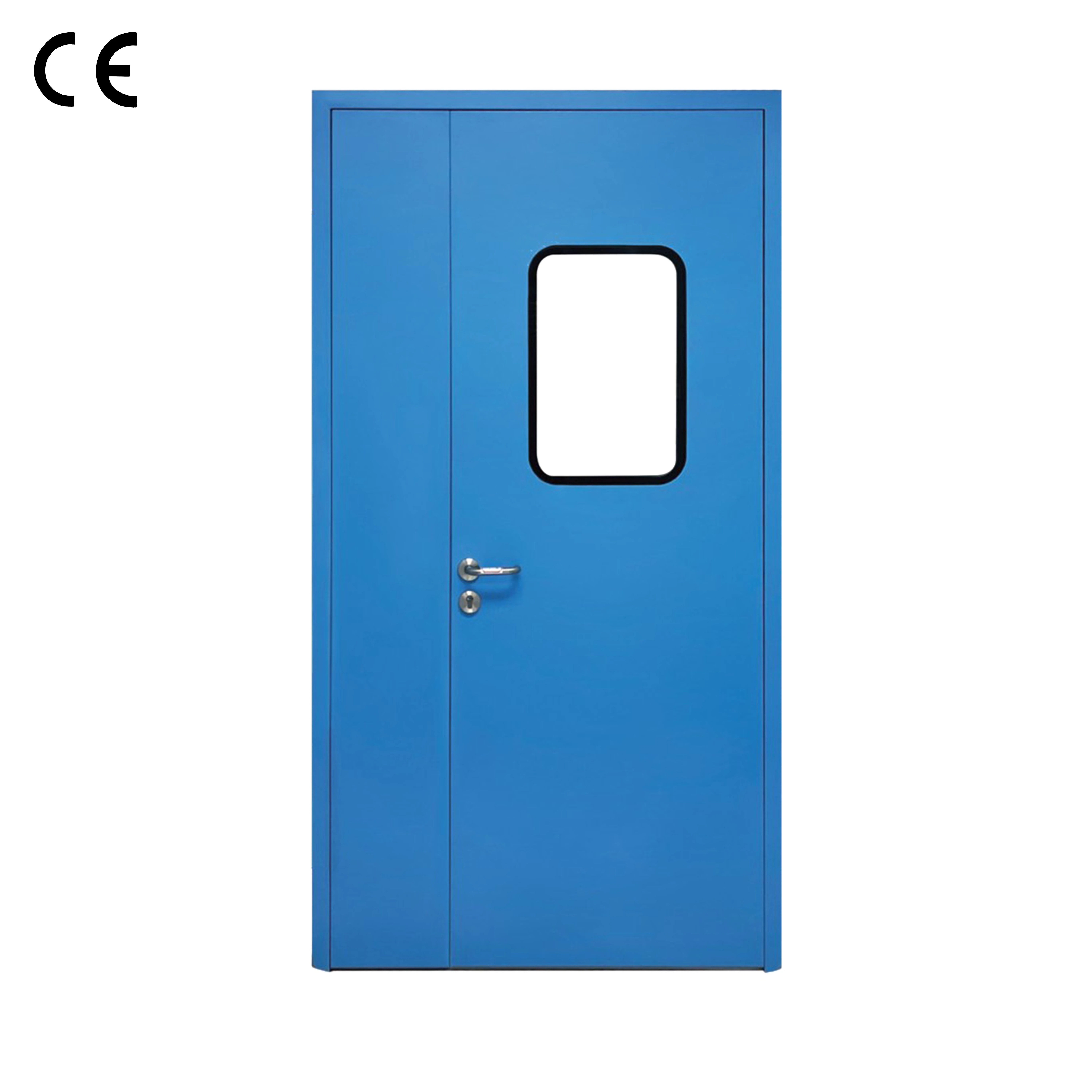 wholesale manufacture Thermal Insulation Cleanroom Swing hermetic Door steel medical single door for hospital lab