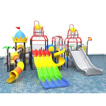 Commercial Water World Outdoor Swimming Pool Large Plastic Water Slide For Children