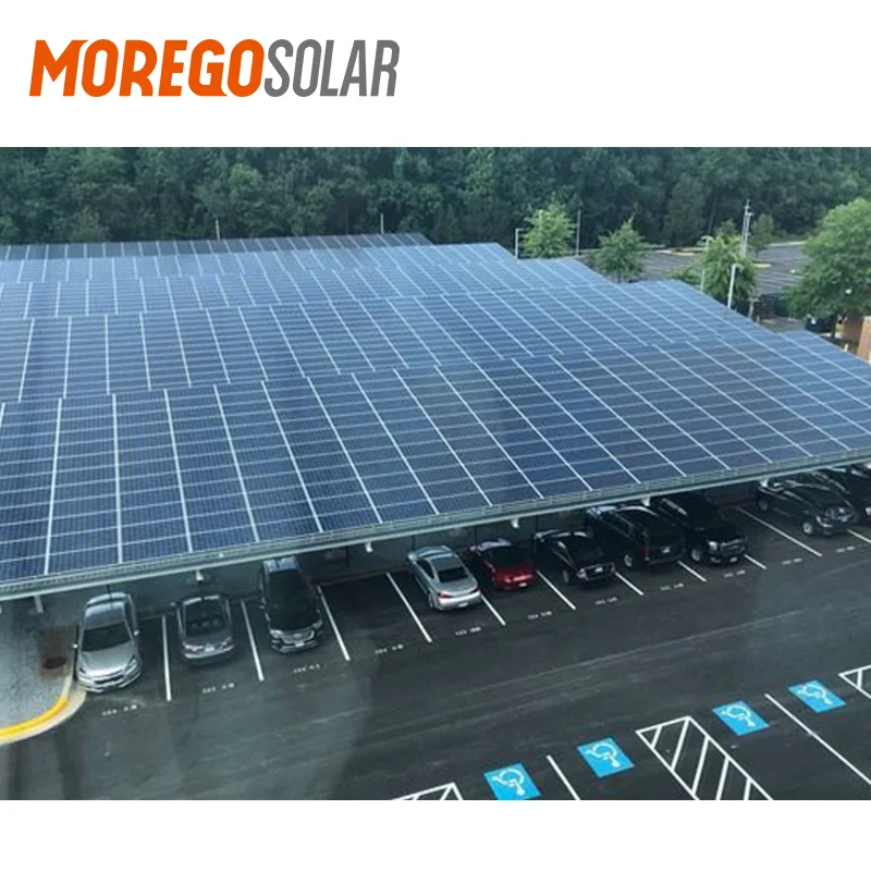 Home Attached Carport Pv Mounting Structure Waterproof Solar Carport for 1000KW Solar System