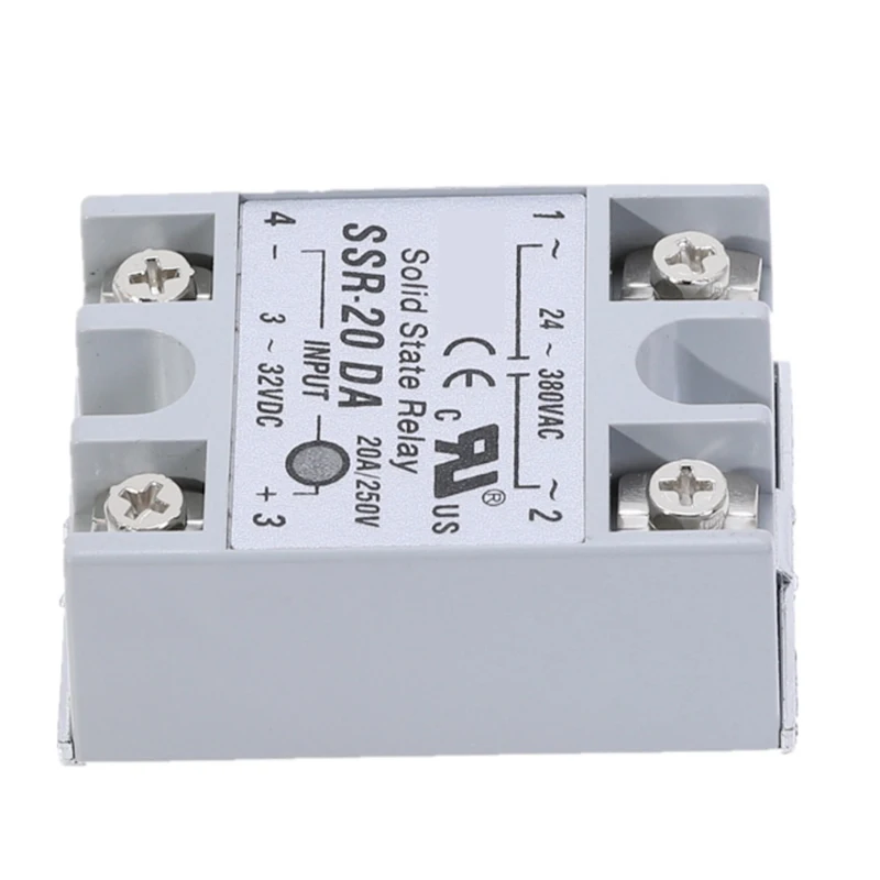 24V-380V 40A 250V SSR-40 DA Solid State Relay Module 3-32V DC To AC