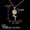Xl265 collana di fiori rotanti bianchi a otto petali d'oro