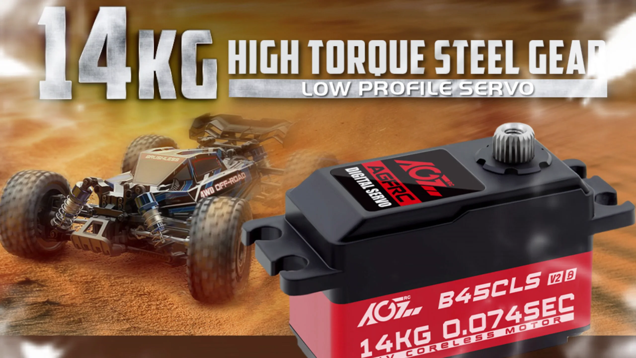 Agfrc B45cls V2 14kg 0.074sec Hi Speed Hv Coreless Motor Steel Gear Low