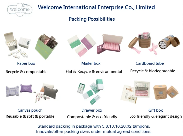 Wholesale Private Label Hygienic Biodegradable Women Organic Cotton Tampons, Tampon Pads Manufacturers .png