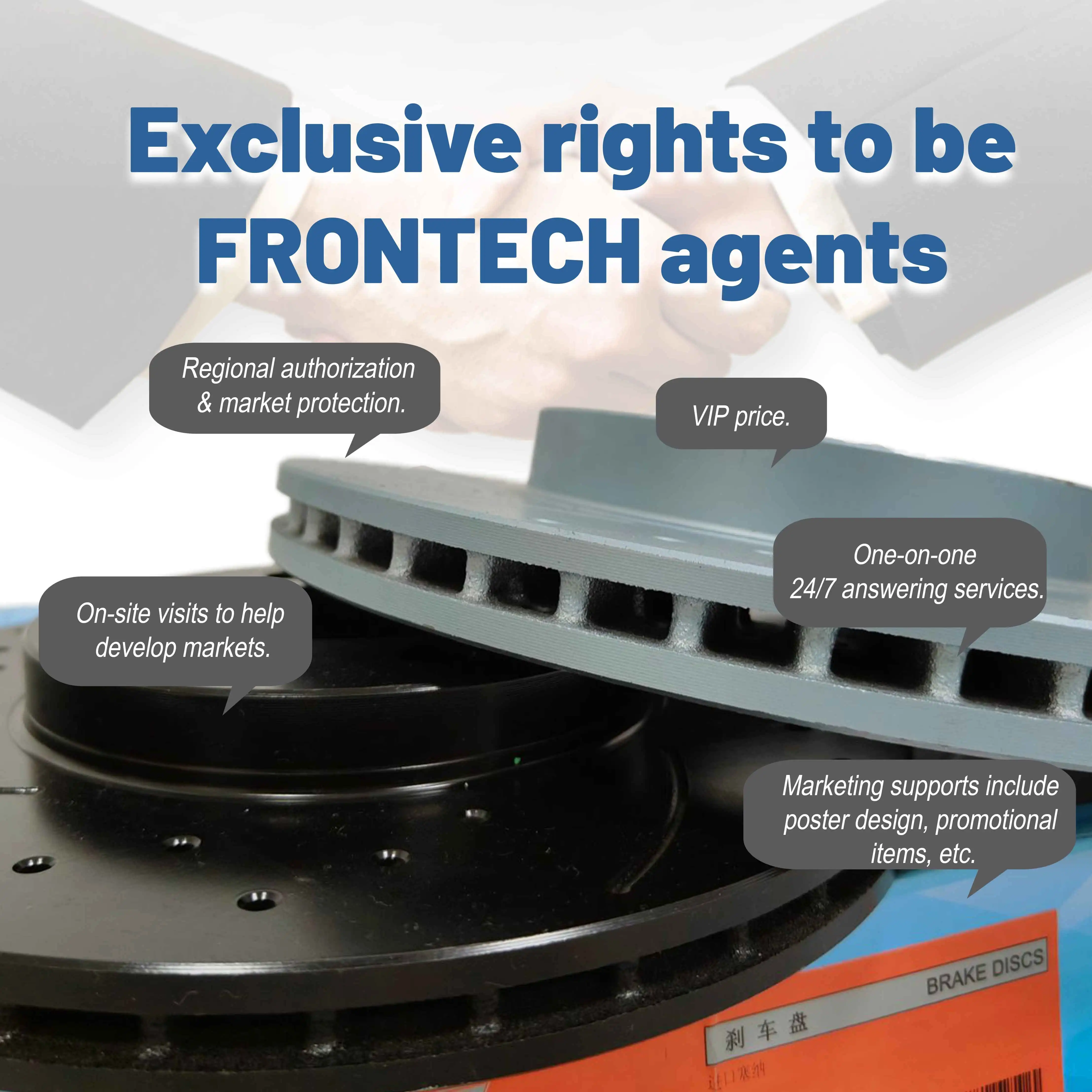 Frontech Auto Parts for Jetour X70 Isuzu Dmax Volvo Peugeot 207 Hyundai Atos-Carbon Ceramic Brake Discs 85103803