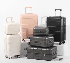 custom logo custom logo Suitcase Set Large-capacity Suitcase 20-inch Three-piece Suitcase Set Mother and Child Suitcase Thickened Zipper Boarding Travel