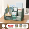 Seven-compartment pen holder - dark green