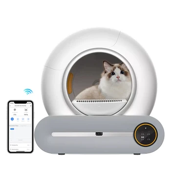 Tuya Wifi Connection Ultra-quiet Automatic Cat Toilet App Control Self ...