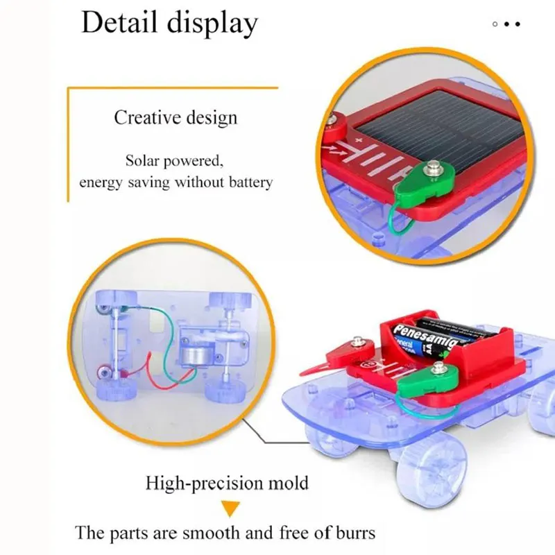 Лидер продаж на Amazon пластиковая обучающая игрушка гоночный автомобиль головоломка игрушечный солнечной
