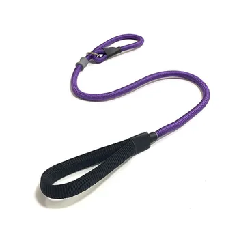 Wholesale Durable Nylon Heavy Duty Adjustable Training Slip Rope Dog Lead with Rubber Stopper