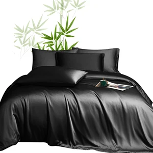 Luxury Queen Duvet Cover Set with Plaid Bamboo Sheets Woven Home Textile Bed Sheet Bedding Set
