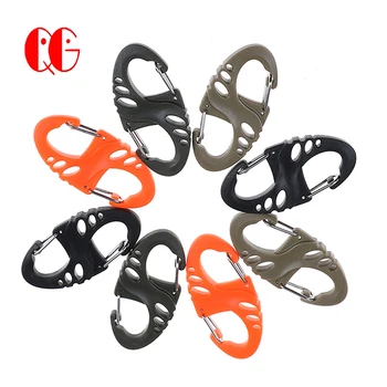 8 S Shape Snap Clip Key chain Hook Clip Quick Release Outdoor Camping for Backpack Hanger Buckle