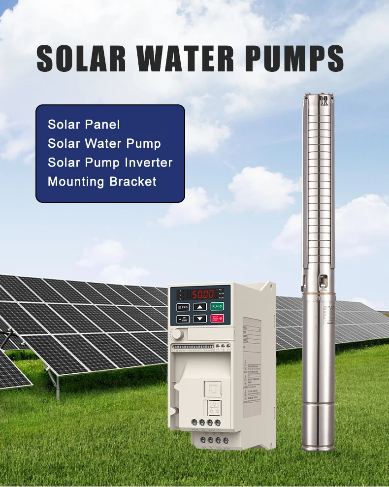 100m Deep Well Solar Water Pump System For Agriculture Borehole Solar ...