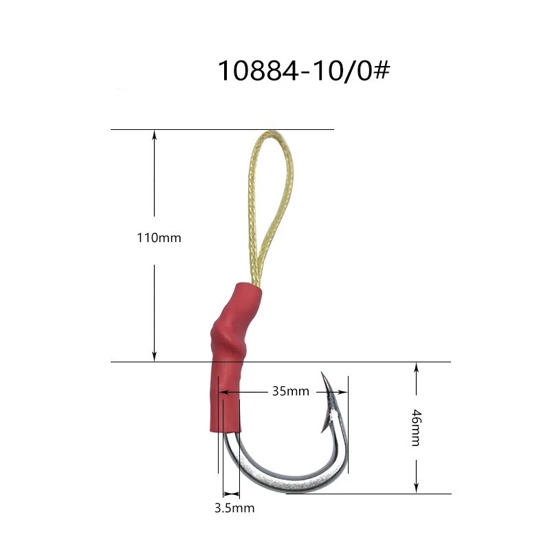 Superiorfishing Assist Hook 4/0 10/0 Stainless Steel Material Assist