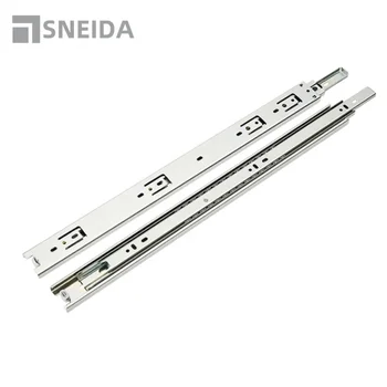 SNEIDA  37mm Hardware 3-Section Full Extension Ball Bearing Side Mount Drawer Slides,77 LBS Capacity telescopic channel