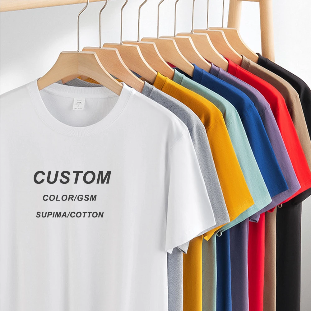 100% Supima Cotton T Shirt Manufacturer Custom Pima Cotton T-shirt