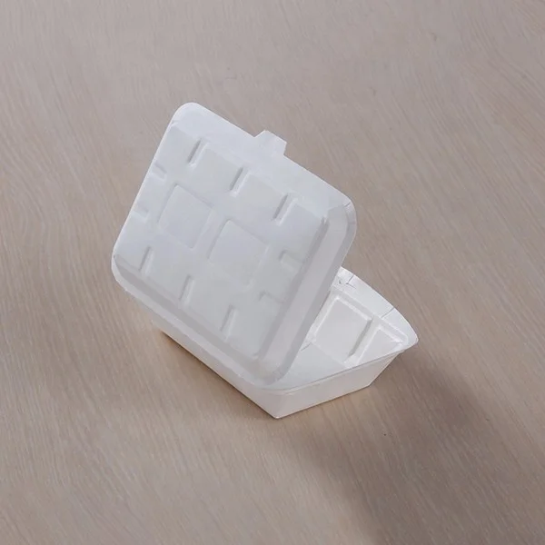 Disposable Matt Lamination Coated Paper Clamshell Lunch Box Foam Replacement Industrial Sushi Food Take-Away Embossing