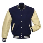 Varsity Letterman Wholesale Letterman Wool Body And Leather Sleeves Varsity Jacket With Quilting Lining