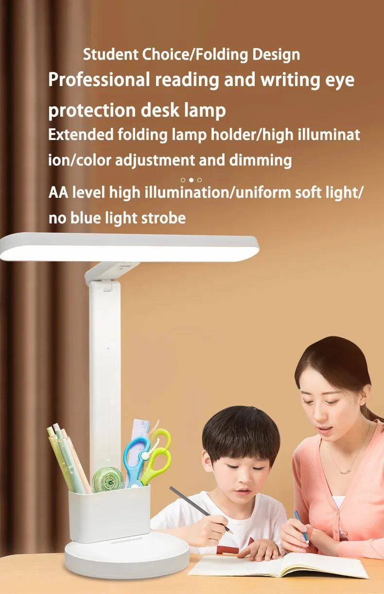 product wholesale rechargeable led lights foldable eye protection table light indoor reading studying desk lamps-37