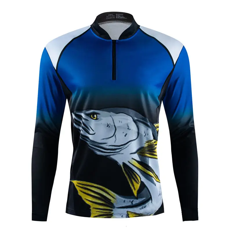 Long Sleeves Custom Full Sublimation Quick Dry Custom Fishing Jerseys