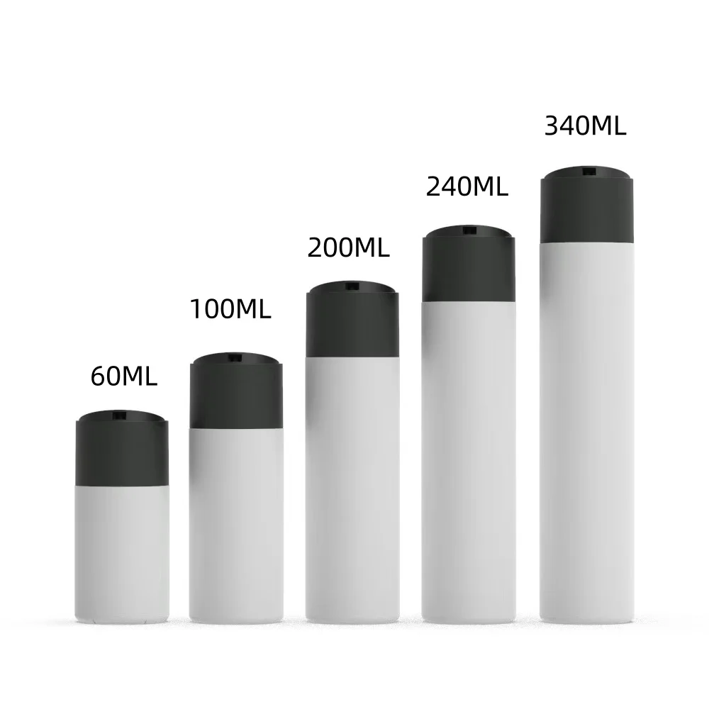 Factory 60ml 100ml 200ml 240ml 340ml Hdpe Hand Cream Shampoo Body Cream Plastic Bottle With Disc Top Cap