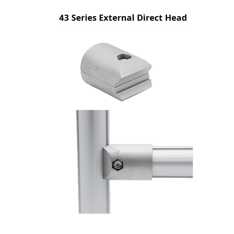 43mm Series External Direct Head Third Generation Line Rod 4000 Series Aluminum Alloy Lean Pipe Connector Accessories Material