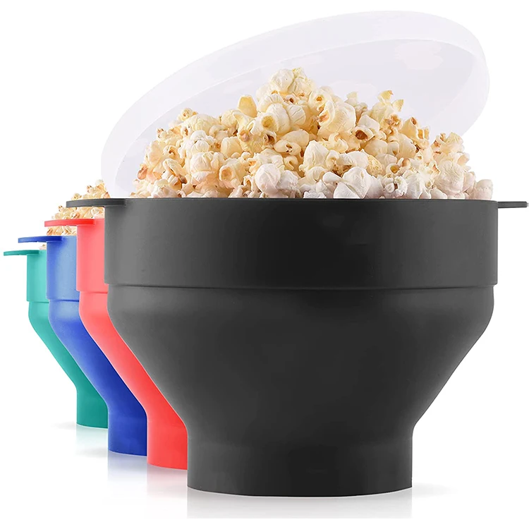 Silicone Popcorn Popper Microwave Collapsible - Popcorn Buckets Reusable |  Microwave Popcorn Maker | Popcorn Bowls Set | Air Popper Popcorn Maker 