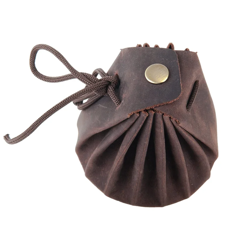 Monedero de cuero de vaca Bolsa de cinturón Monedero Chang portátil  personalizado medieval para hombre