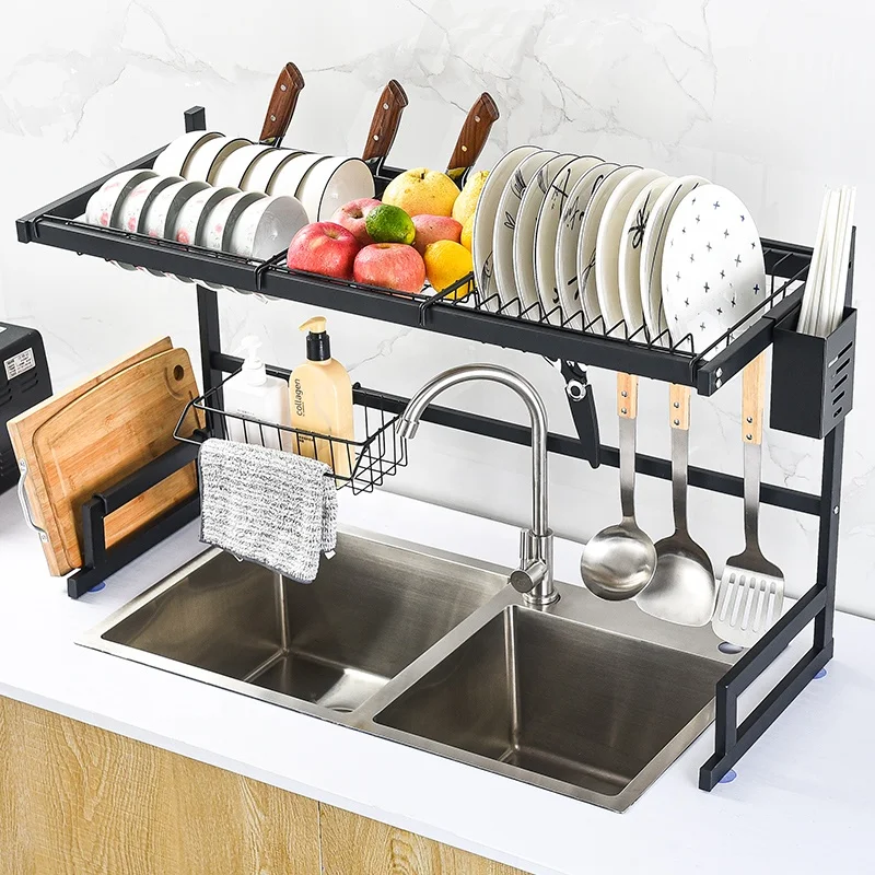 Hot Selling Kitchen Rack Home Organize Shelf Over the Sink Rack Household Dish Drying Rack Storage Holders