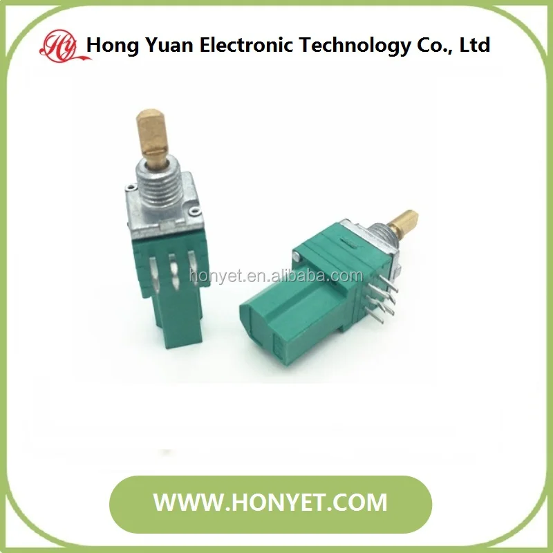 9mm vertical type dual gangs with push-lock mechanism rotary potentiometer