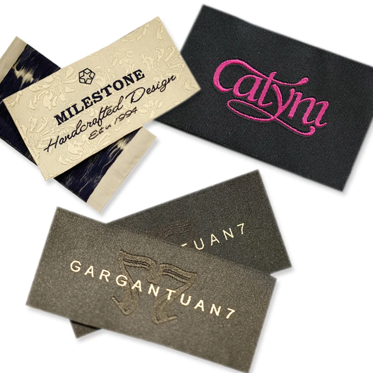 Clothing Accessory Labels Manufacturer Private Fashion Design Custom Brand Name Logo Woven Labels for Clothes