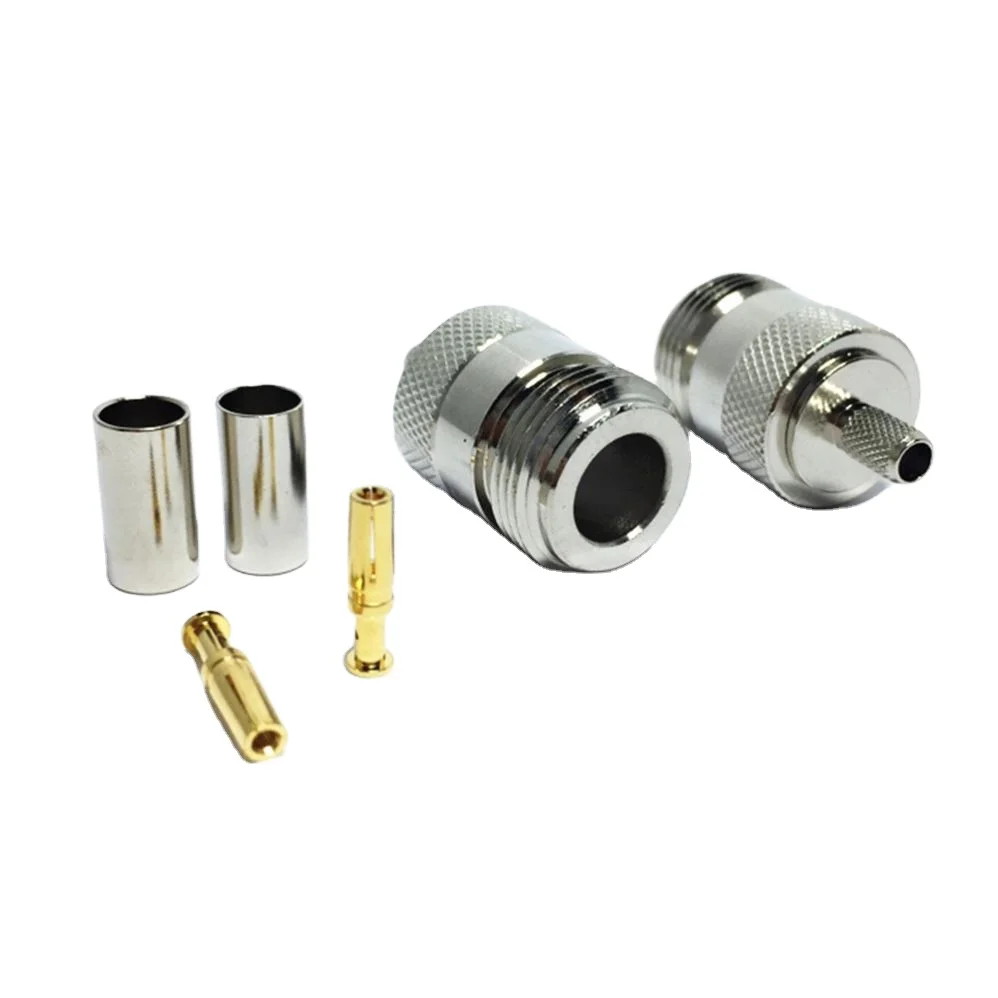 50ohm N type rf waterproof coaxial jack Female Crimp Connector for  RG316 Cable
