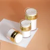 white gold cosmetic cream jar