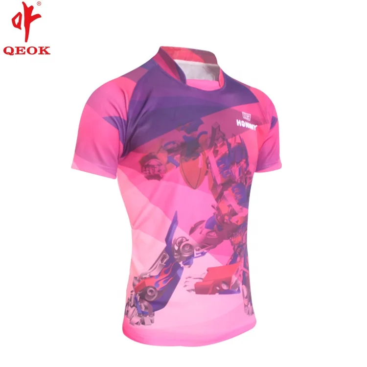 Custom High Quality Rugby Jersey Gradient Design Sublimated Team