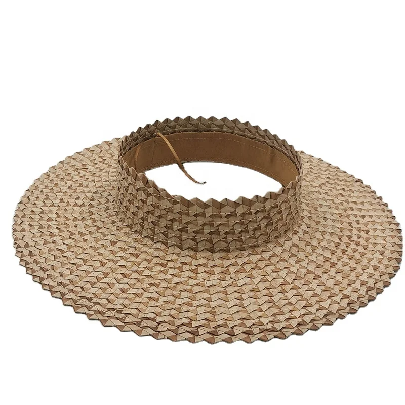 Hawaii Honolulu Two Tone Natural Lauhala Bulrush Straw Hat