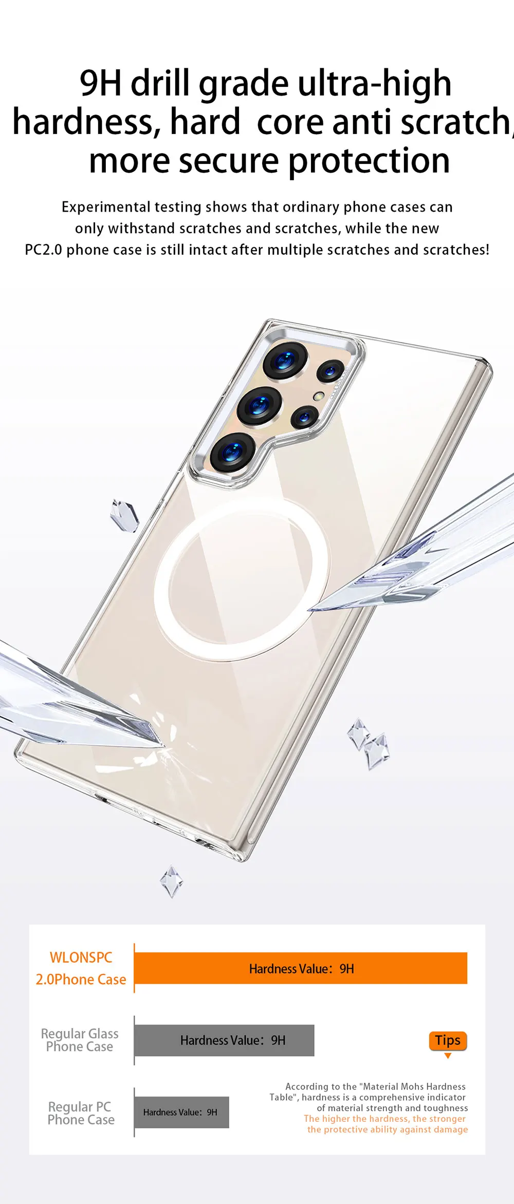 product clear case for samsung galaxy s24 plus ultra s24 camera protector magnetic ring phone transparent hard pc  wls83 wlons-9