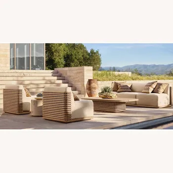Hangkai factory outdoor sofa furniture high luxury leisure garden furniture patio sofa set