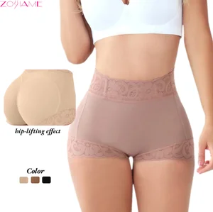 New-Arrival Plus Size Butt-Lifting Tummy Control Body-Shaping Mid-Rise Lace-Trimmed Waist-Sculpting Shaping Pants for Women