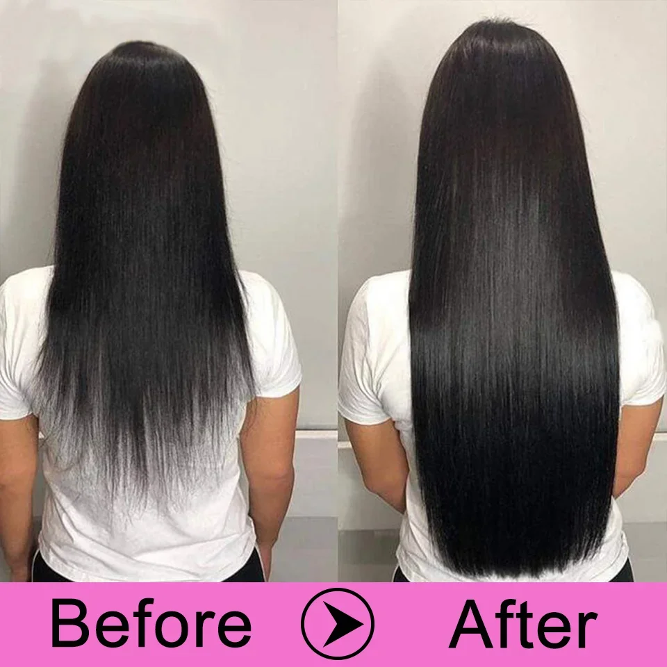 Clip in Hair Extension Human Hair 120G Natural Black Color Straight Brazilian Remy Hair for Women_voghion.com