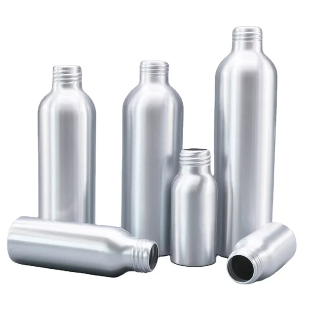 Hot sale 30ml 50ml 100ml 120ml 150ml 250ml 500ml aluminium bottle with aluminium screw cap