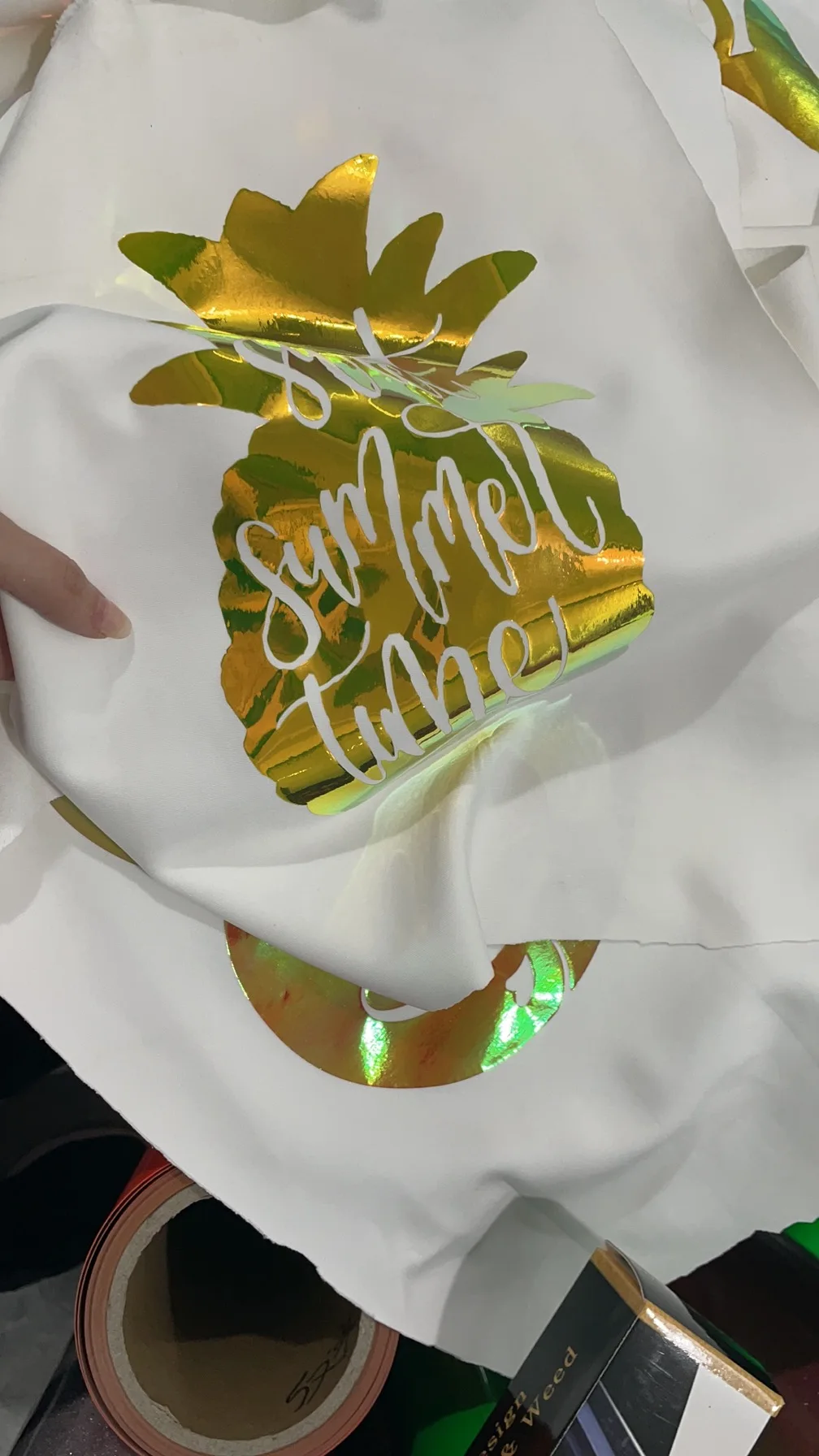 Guangyintong Laser Rainbow Htv Heat Transfer Holographic Vinyl Best