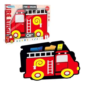 EPT Hot Selling Fire Truck Learning Board Baby Books Educational Toys Montessori Toys Playing Home Learning Board