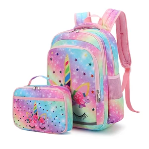 Custom Cute Book Bags Bagpack Girls Child Kids School Bag Backpack with Lunch Box