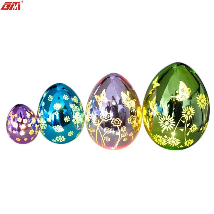 Happy Easter Holiday Decoration Glass Fiberglass Easter Egg Ornaments