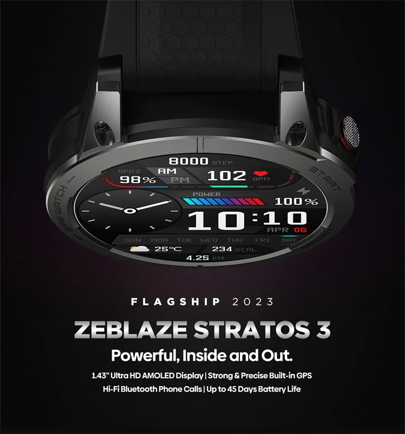 Zeblaze Stratos 3 Smart Watch HiFi Voice Calling Built-in GPS 1.43" AMOLED Always On Display 100+ Workout Modes GPS Smart Watch (2).jpg