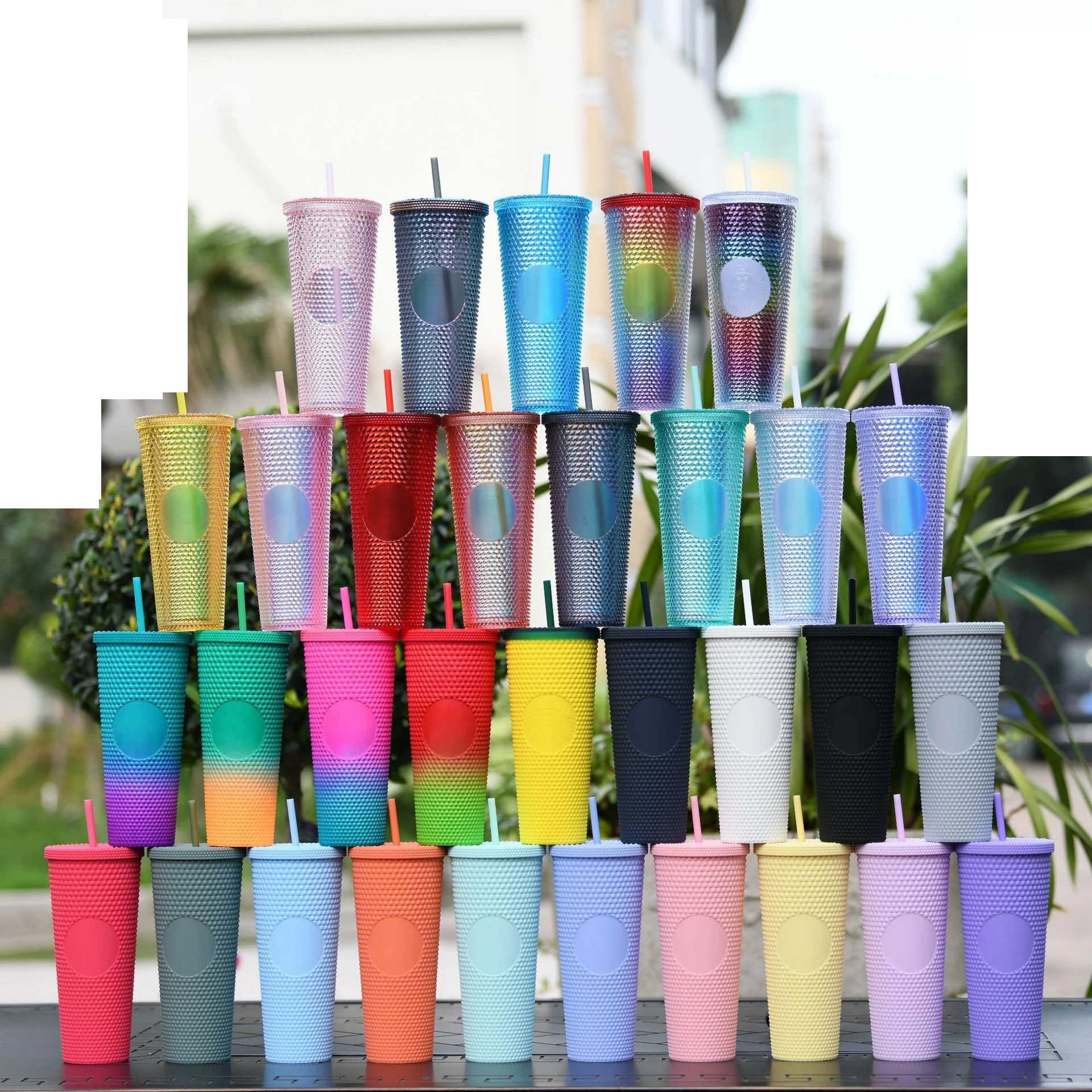 Hot Selling 24oz Plastic Cup Custom In Bulk Double Wall Reusable