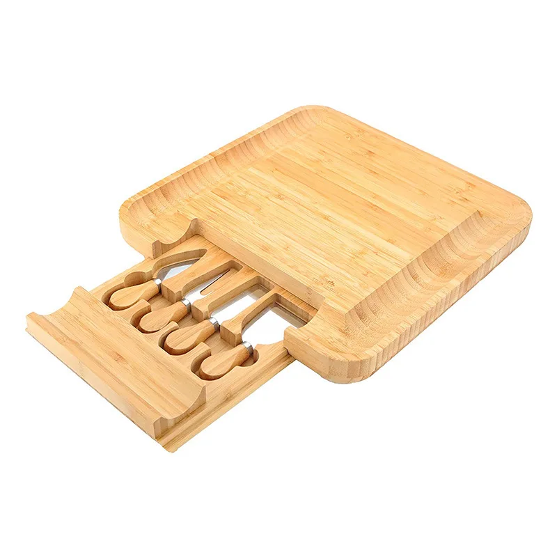 Custom Bamboo Wood Engraved Meat Bread Chopping Blocks Bambus