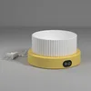 Small white roman bowl-yellow heating base-three adjustable