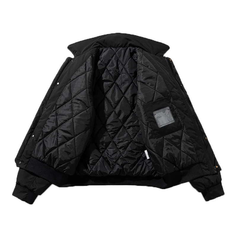 American Style Work Men's Baseball Trend Casual Retro Flight Winter Cotton Bomber Jacket_voghion.com